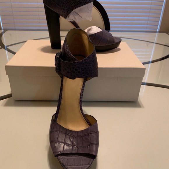 Coach Embossed Croc Heels - Picture 3 of 7